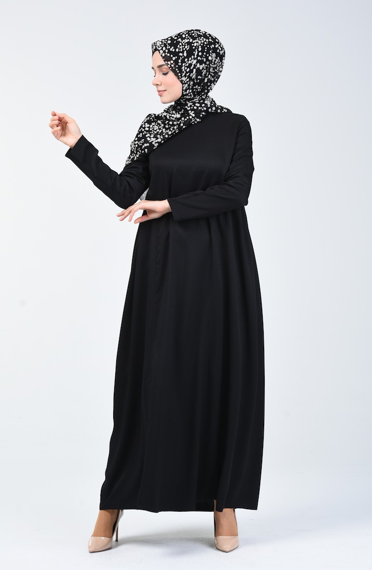 فستان حمل أسود 8147-06 | Sefamerve