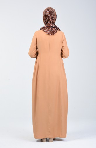 Dark Mink Hijab Dress 8147-01