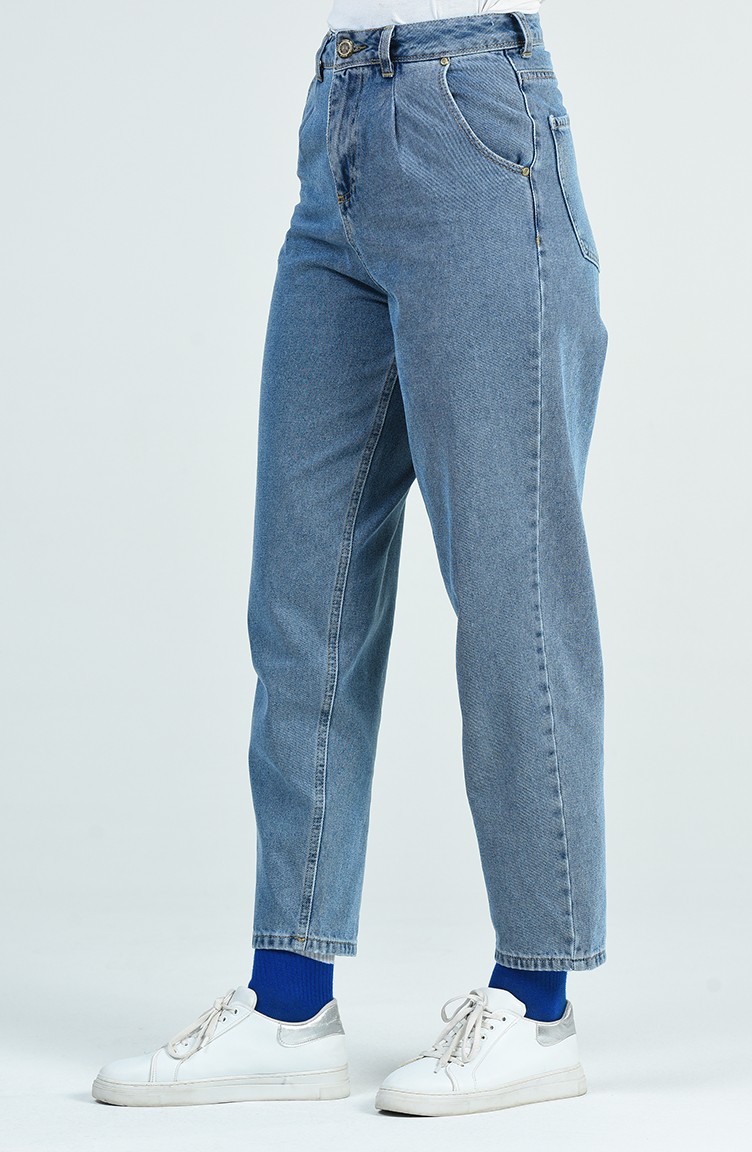 Cepli Mom jeans Kot Pantolon 9109-01 Kot Mavi | Sefamerve