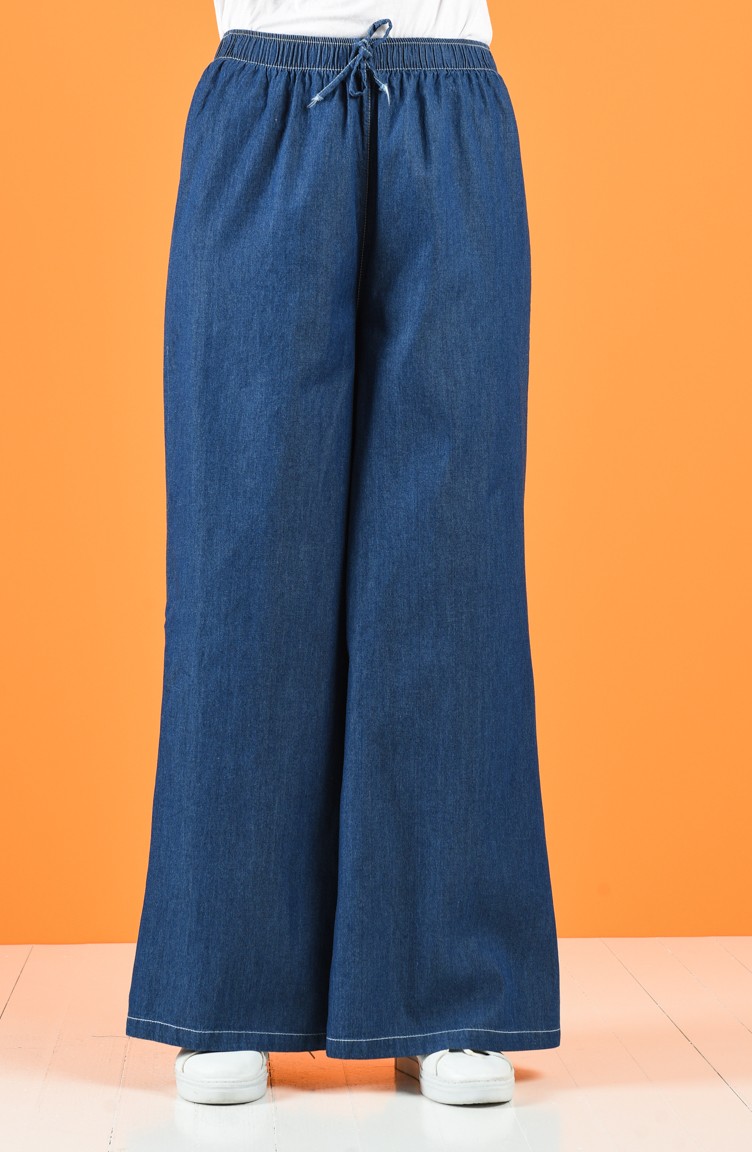 Navy Blue Pants 4046-03 | Sefamerve