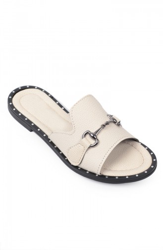 Beige Summer slippers 8102-2