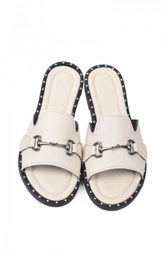 Beige Summer slippers 8102-2