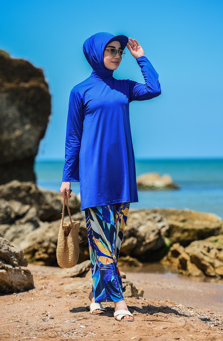 Saxon blue Swimsuit Hijab 20187-01 | Sefamerve