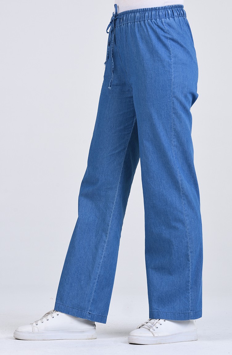Elastic waist Jeans 0550-01 Navy Blue 0550-01 | Sefamerve