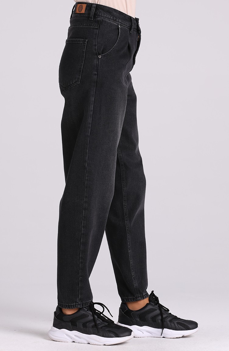 Cepli Mom jeans Kot Pantolon 9109-03 Siyah | Sefamerve