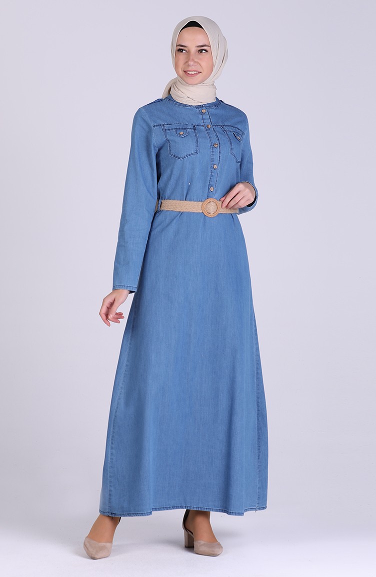 Robe Hijab Bleu Jean 1029-02 | Sefamerve