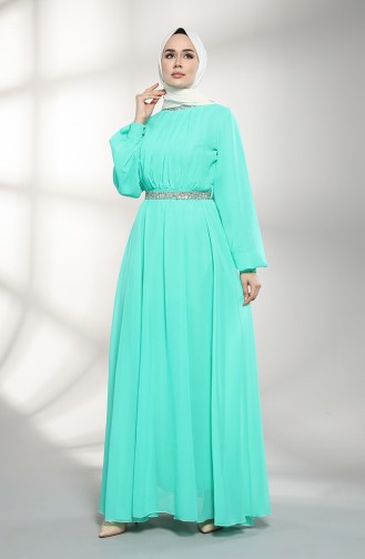 Grün Hijab-Abendkleider 5339-05