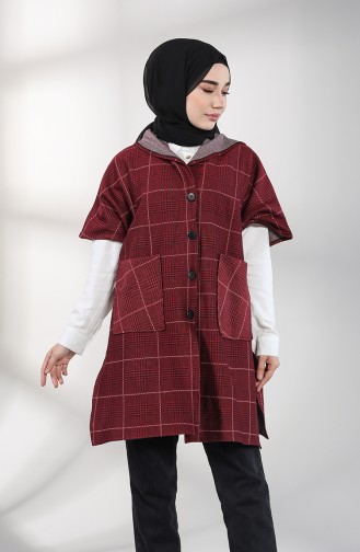 Claret red Poncho 9019D-01