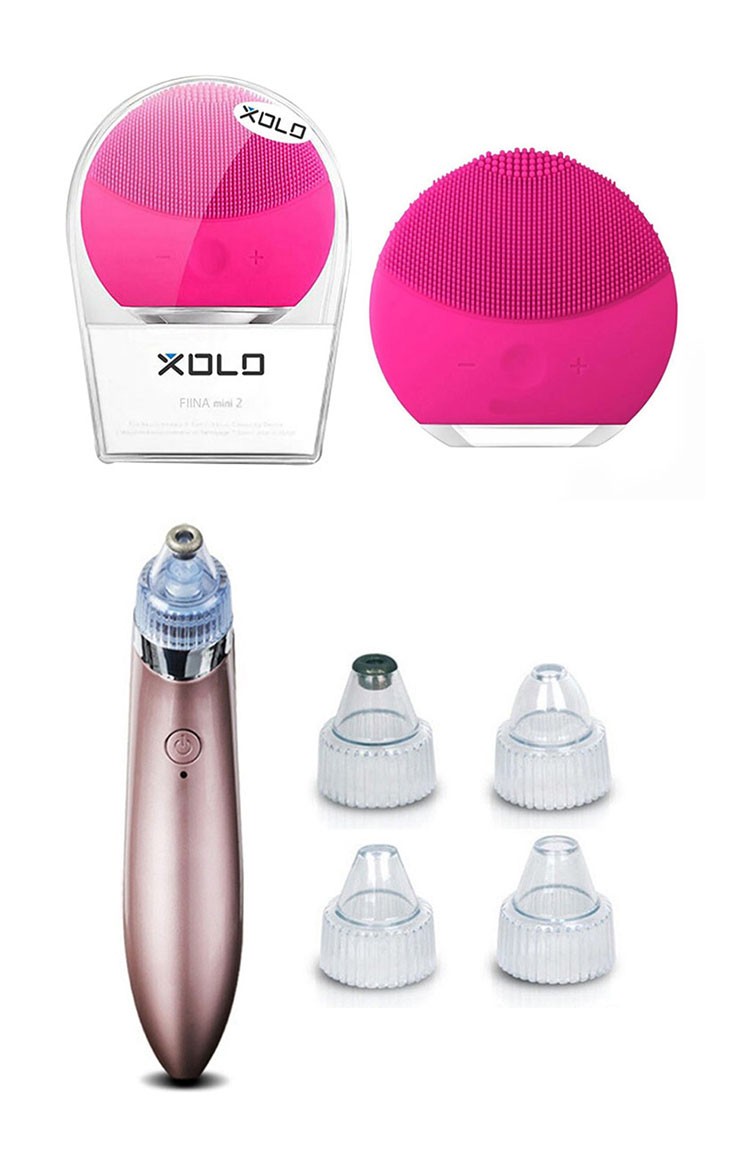 Xolo Yüz Temizleme Cihazı - 4 In 1 Vakumlu Şarjlı Yüz Temizleme SM0175  Fuşya | Sefamerve
