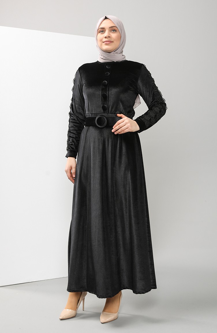 فستان أسود 0112-02 | Sefamerve