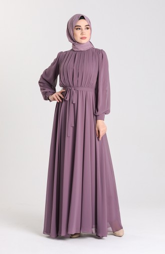 Dunkel-Lila Hijab-Abendkleider 4826-05