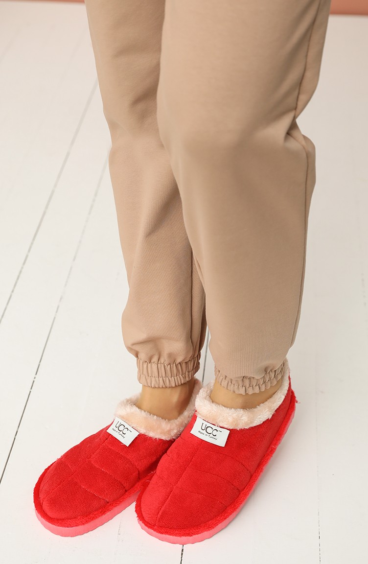 Bayan Ev Ayakkabısı OZR05-07 Kırmızı | Sefamerve