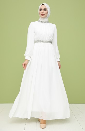 Beyaz Abiye Modelleri ve Fiyatları - Tesettür Giyim | Sefamerve