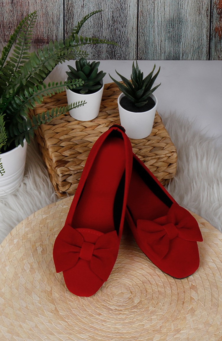 Bayan Ev Ayakkabı 0176-12 Kırmızı | Sefamerve