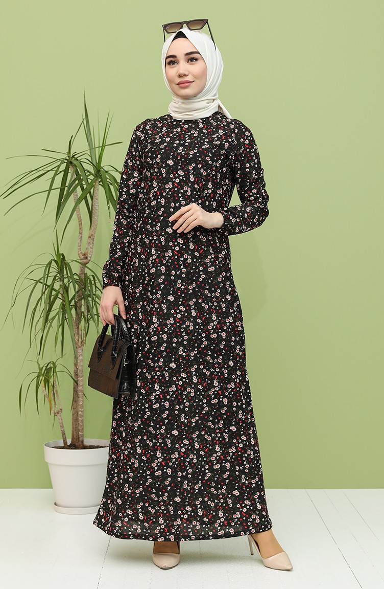 Black Hijab Dress 1111-01 | Sefamerve