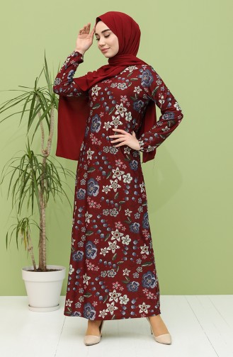Robe Hijab Bordeaux 8894-03