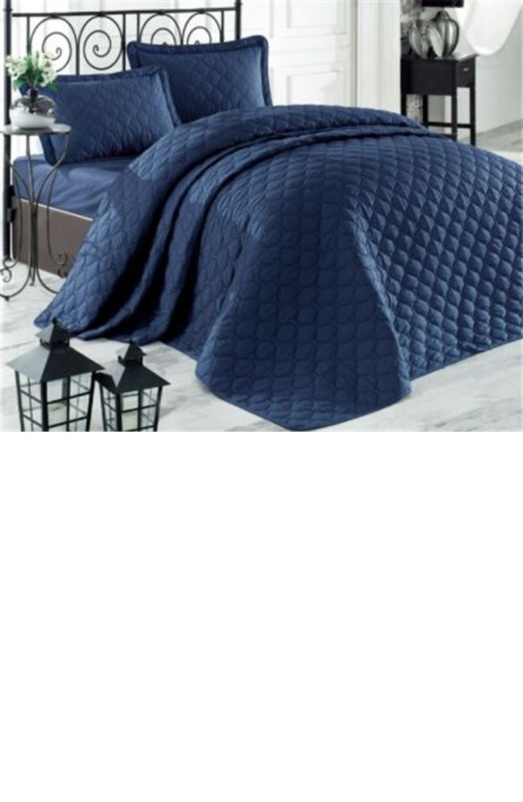 Navy Blue Bed Linen Set 8681727192609 | Sefamerve