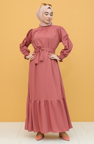 Robe Hijab Rose Pâle 1418-05 | Sefamerve
