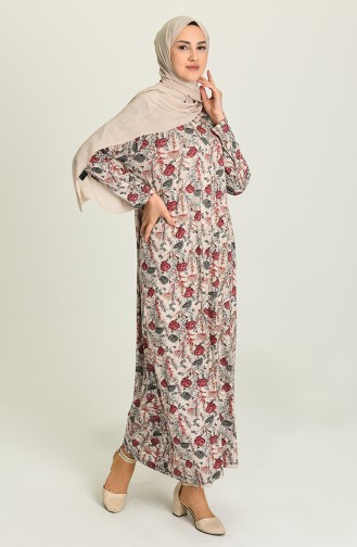 Plum Hijab Dress 2311A-01