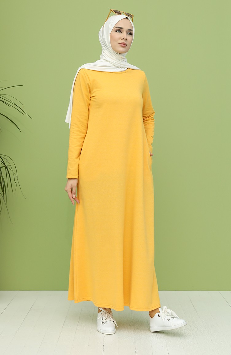 فستان أصفر 3279-11 | Sefamerve