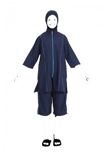 Navy Blue Modest Swimwear 212012-03