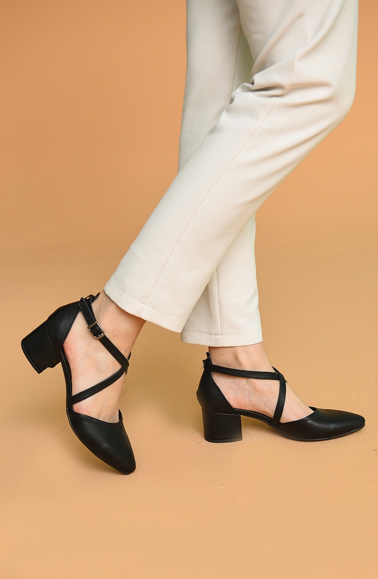 Bayan Topuklu Ayakkabı S7-1-04 Siyah Cilt | Sefamerve