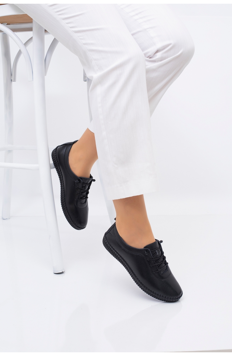 Black Casual Shoes 5001-02 | Sefamerve