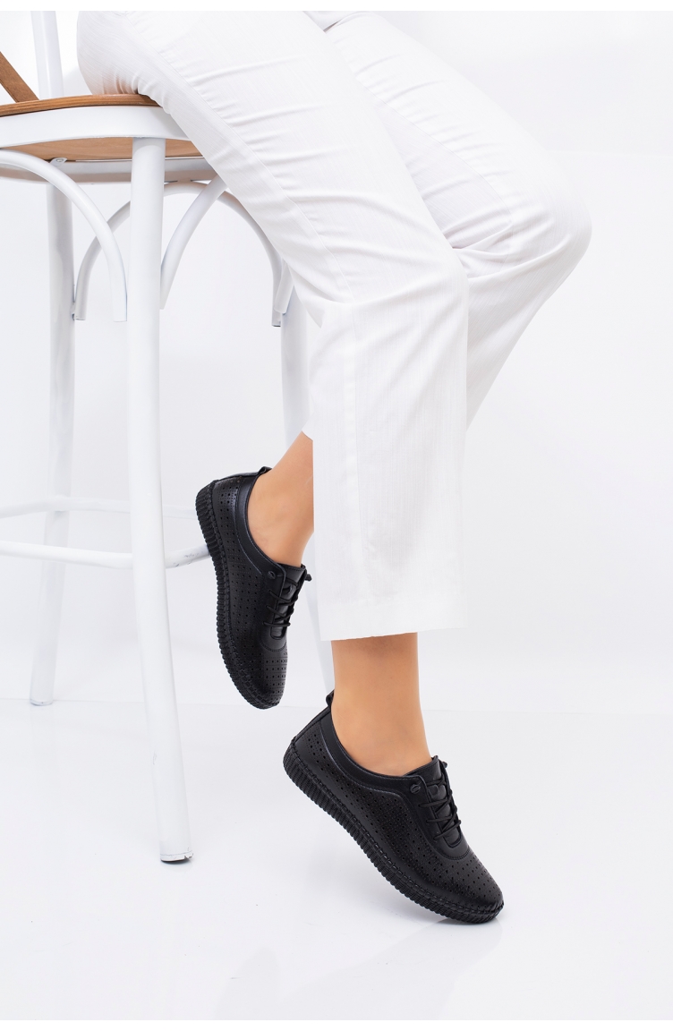 The Frida Shoes Ortopedik Bayan Ayakkabı 5004-01 Siyah | Sefamerve