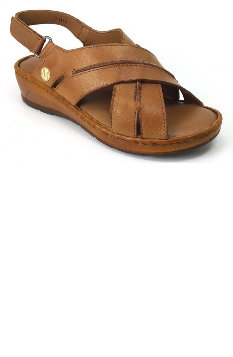 Tan Summer Sandals 6293 | Sefamerve