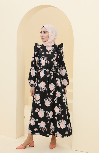 Black Hijab Dress 21139-01