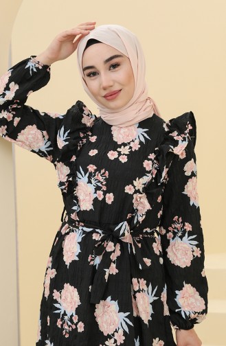 Black Hijab Dress 21139-01