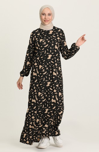 Black Hijab Dress 5642A-02