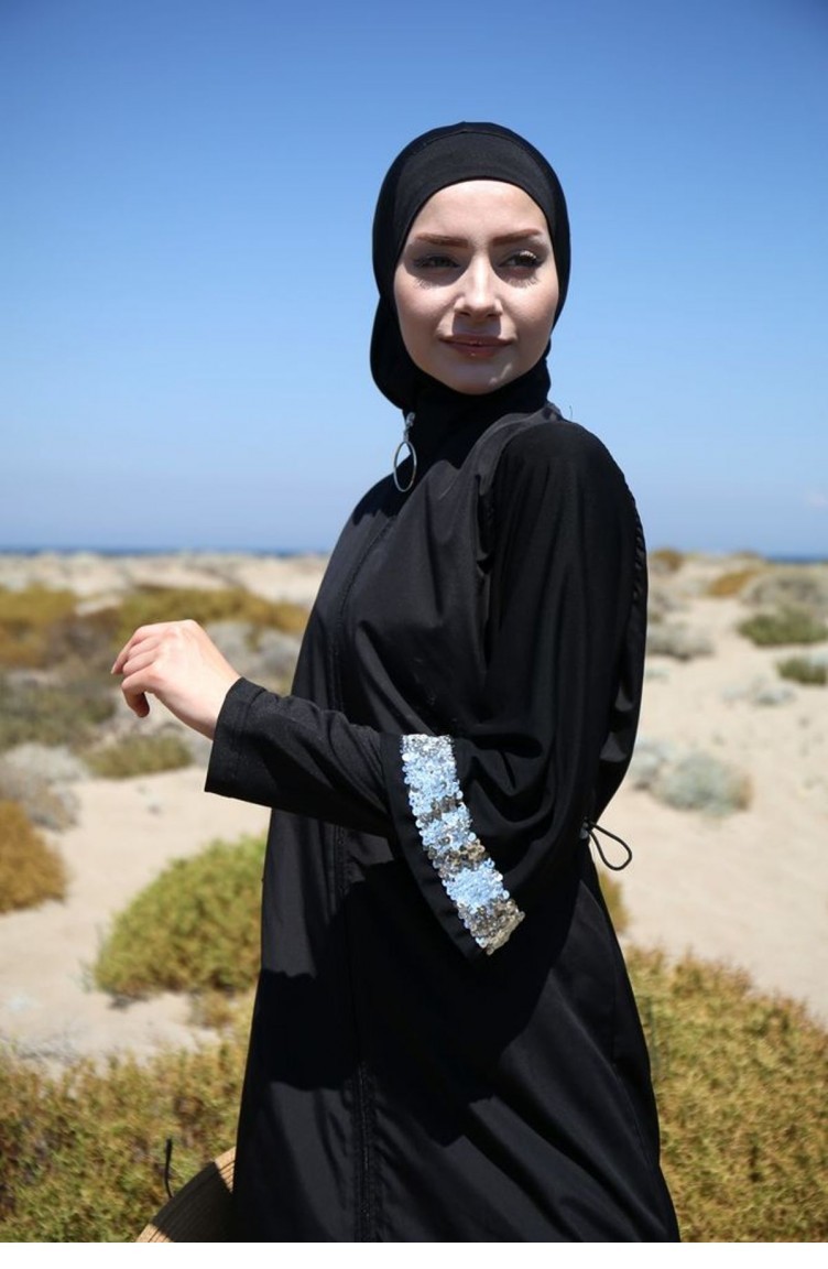 Maillot de Bain Hijab Noir 1667 | Sefamerve