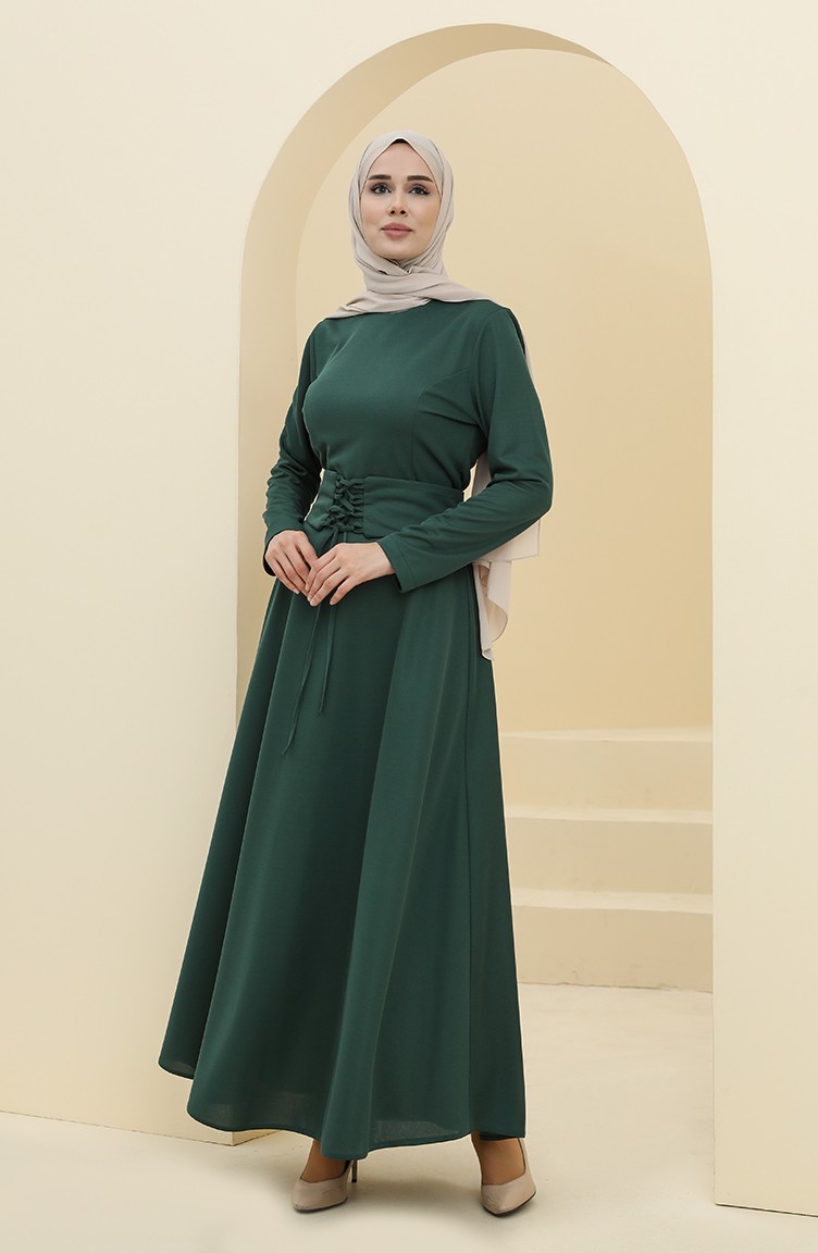 فستان أخضر زمردي 5018-02 | Sefamerve