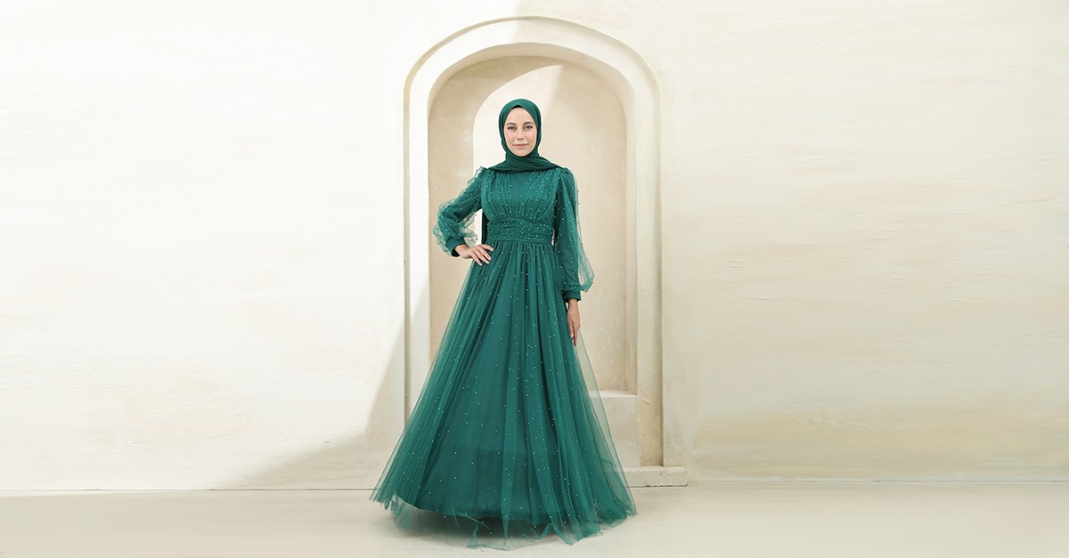 Emerald İslamitische Avondjurk 3405-04 | Sefamerve