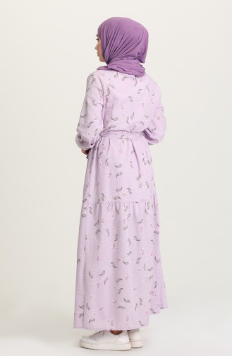 Lila Hijab Kleider 4655-05