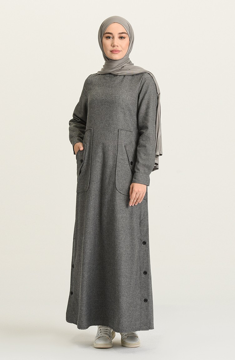 Cepli Kışlık Elbise S1MY1030120007-01 Füme | Sefamerve