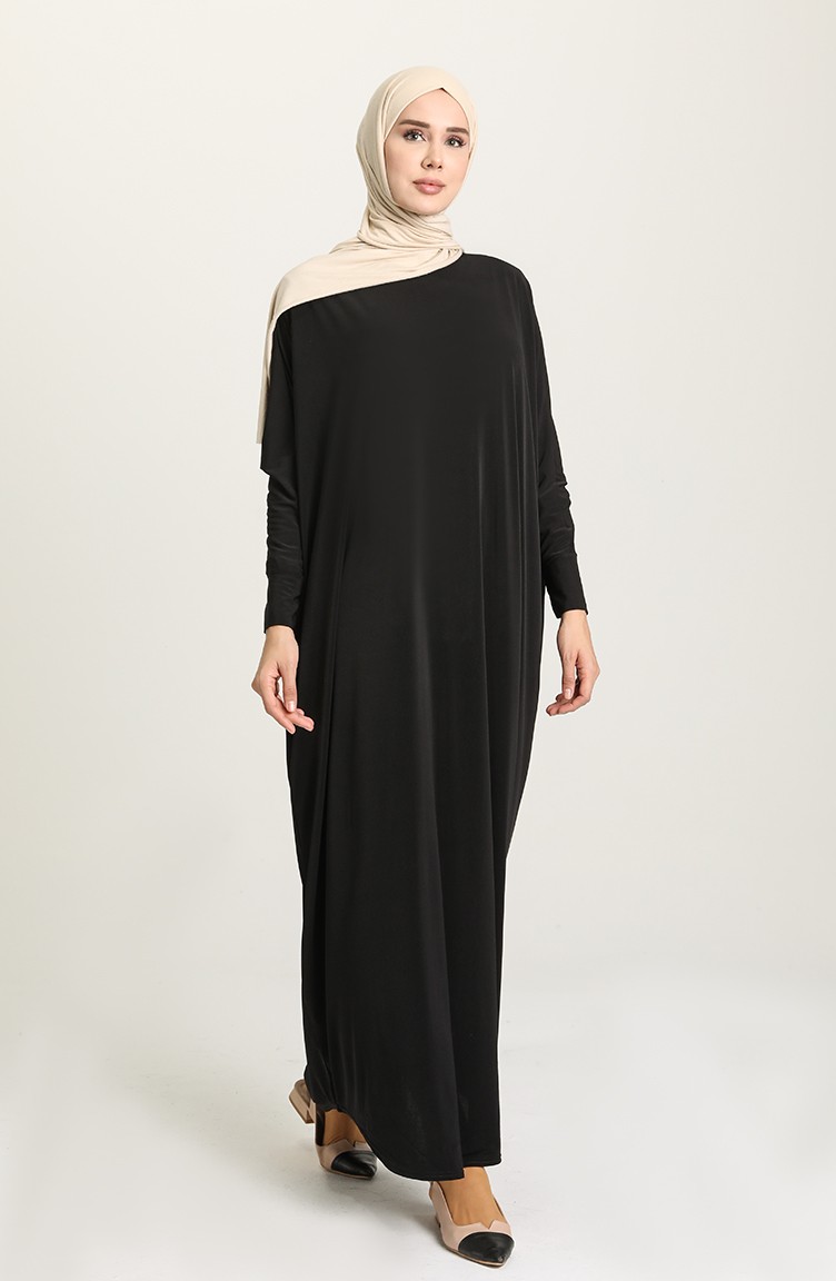 Yarasa Kol Salaş Elbise 2000-02 Siyah | Sefamerve