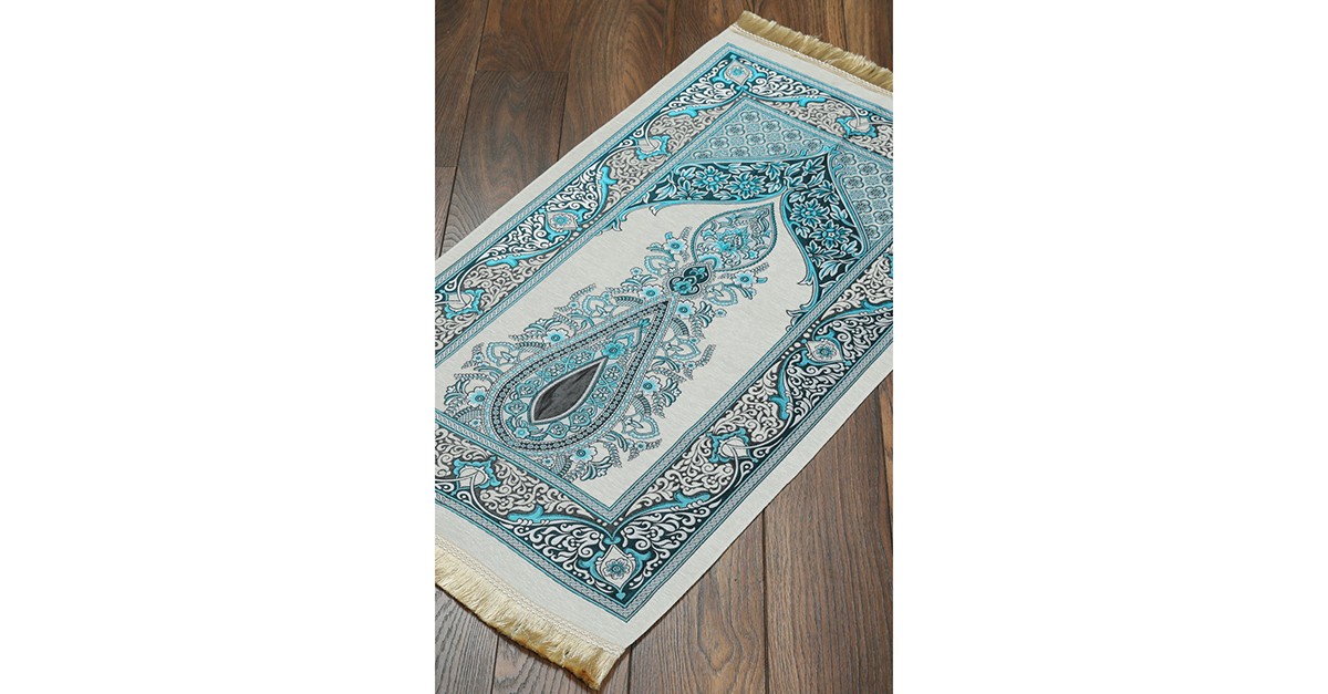 Tapis de prière épais turquoise - Boutique Takwa