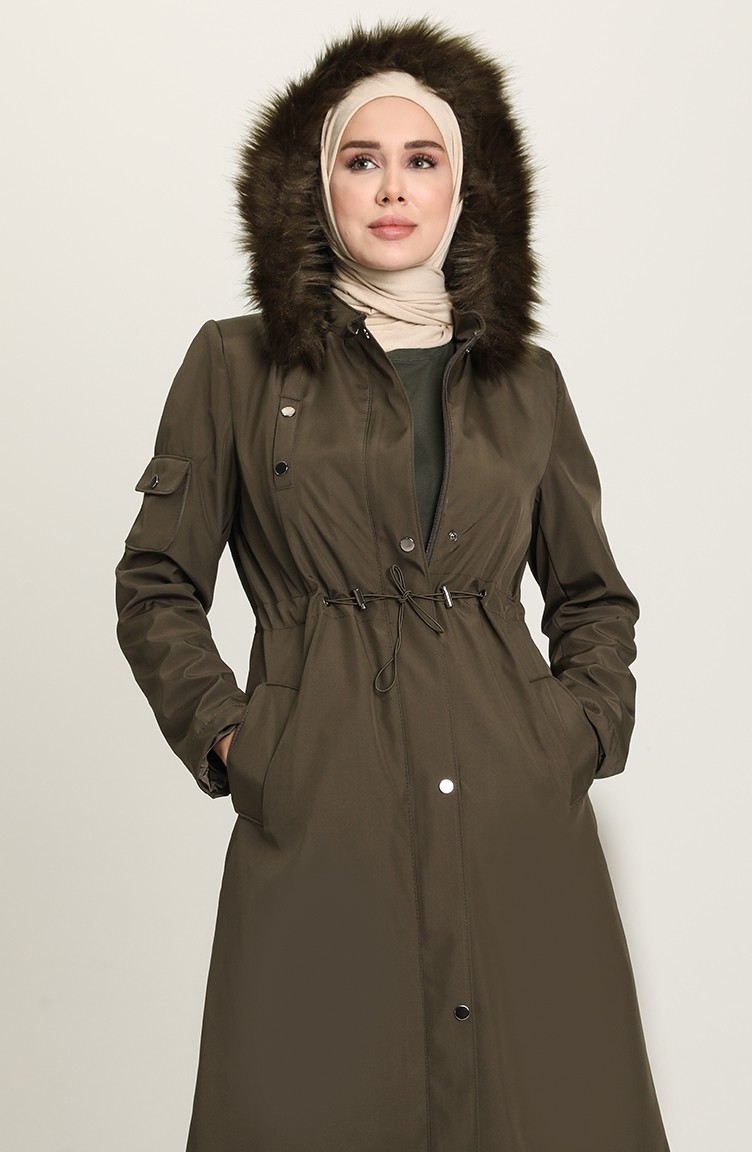 Khaki Winter Coat 1002-03 | Sefamerve