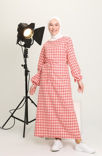 Rot Hijab Kleider 1060-01