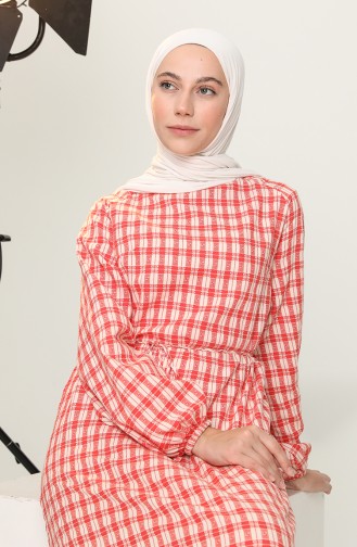 Rot Hijab Kleider 1060-01