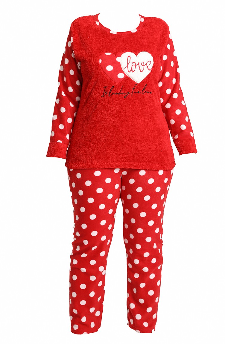 Polar Pijama Takım 808011 Kırmızı | Sefamerve