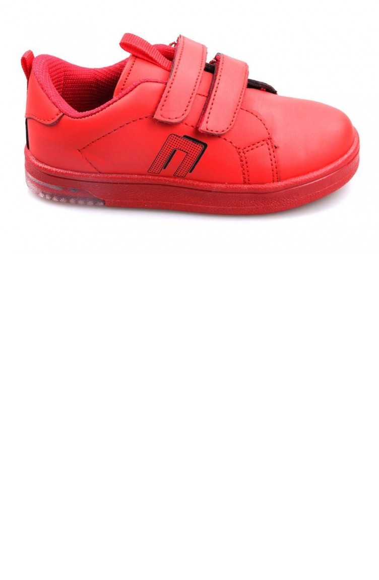 Cool Erkek Kız Çocuk Günlük Sneaker Spor Ayakkabı Kırmızı | Sefamerve