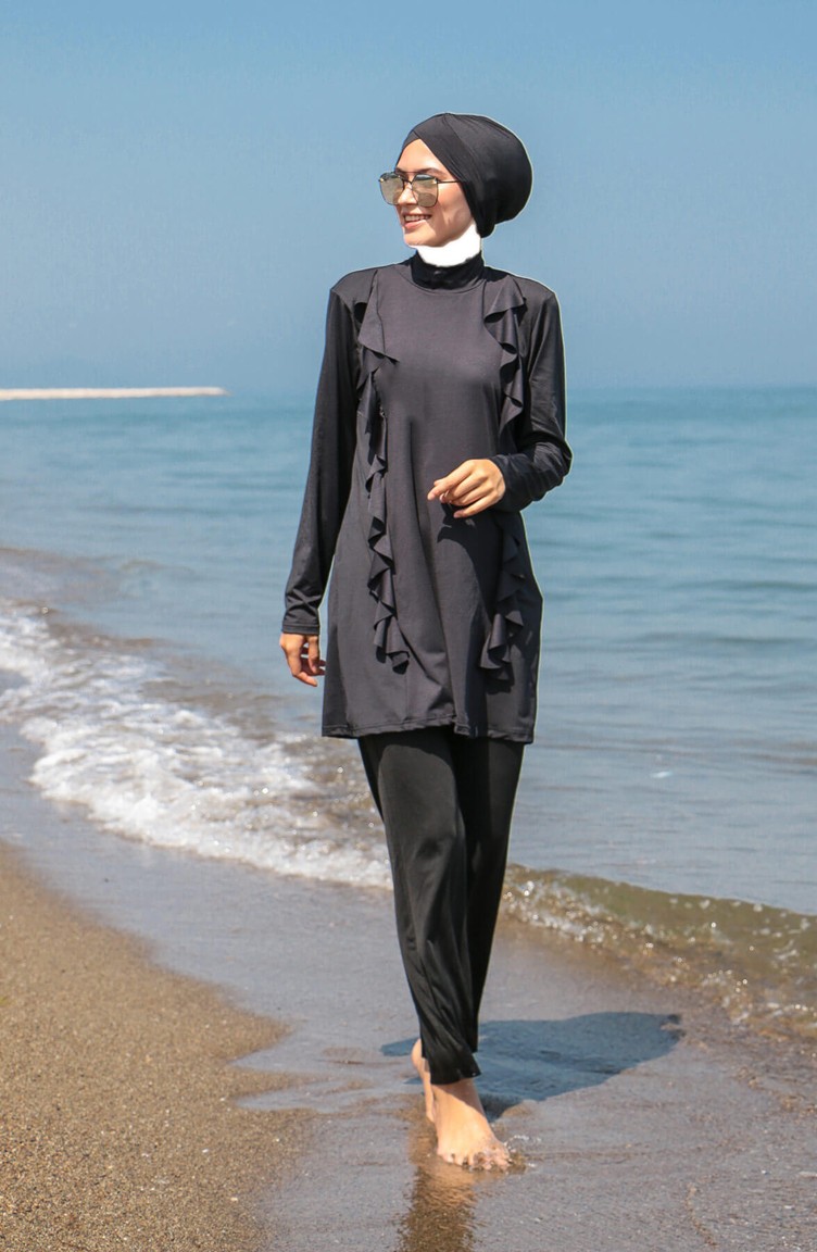 Schwarz Hijab Badeanzug 1946 | Sefamerve