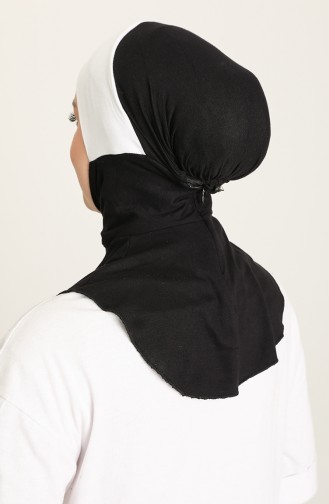 صفامروة بونيه بتصميم حجاب 20لون اسود وأبيض 20