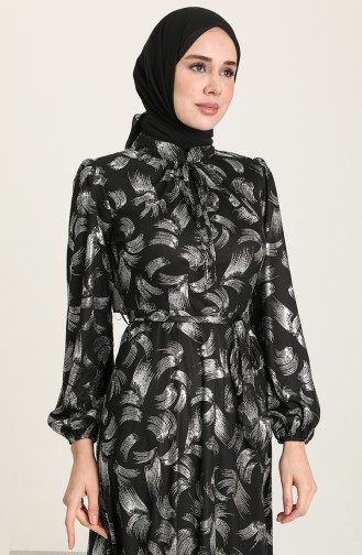 Silbergrau Hijab-Abendkleider 4923-02