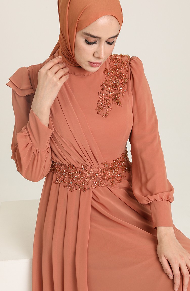 Zwiebelschalen Hijab-Abendkleider 4932-03 | Sefamerve