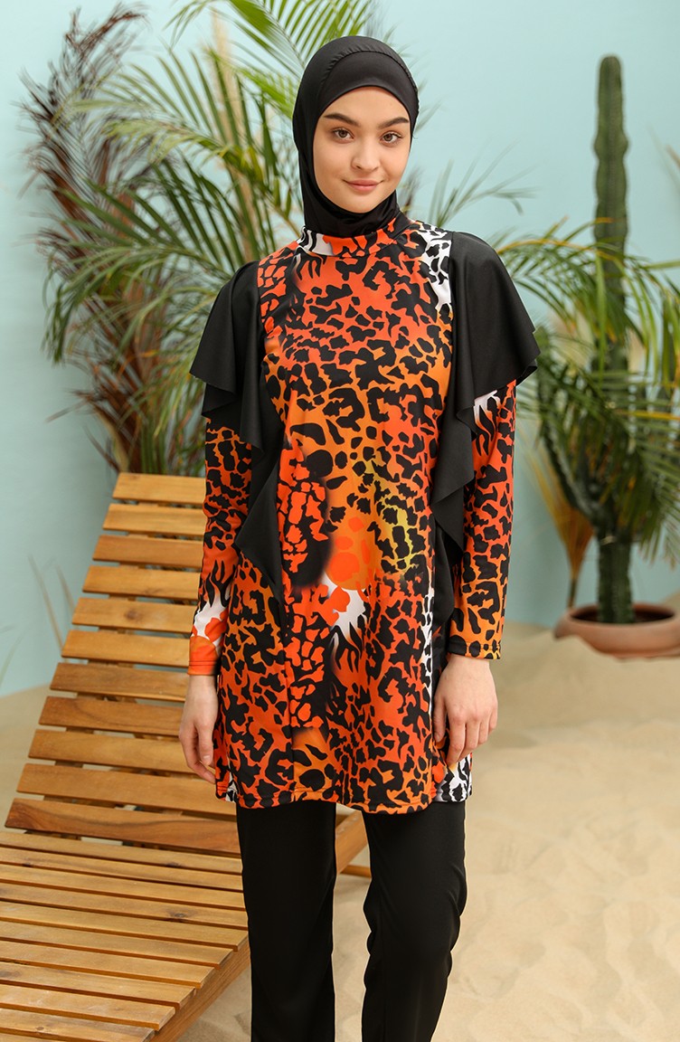 Orange Swimsuit Hijab 2228-01 | Sefamerve