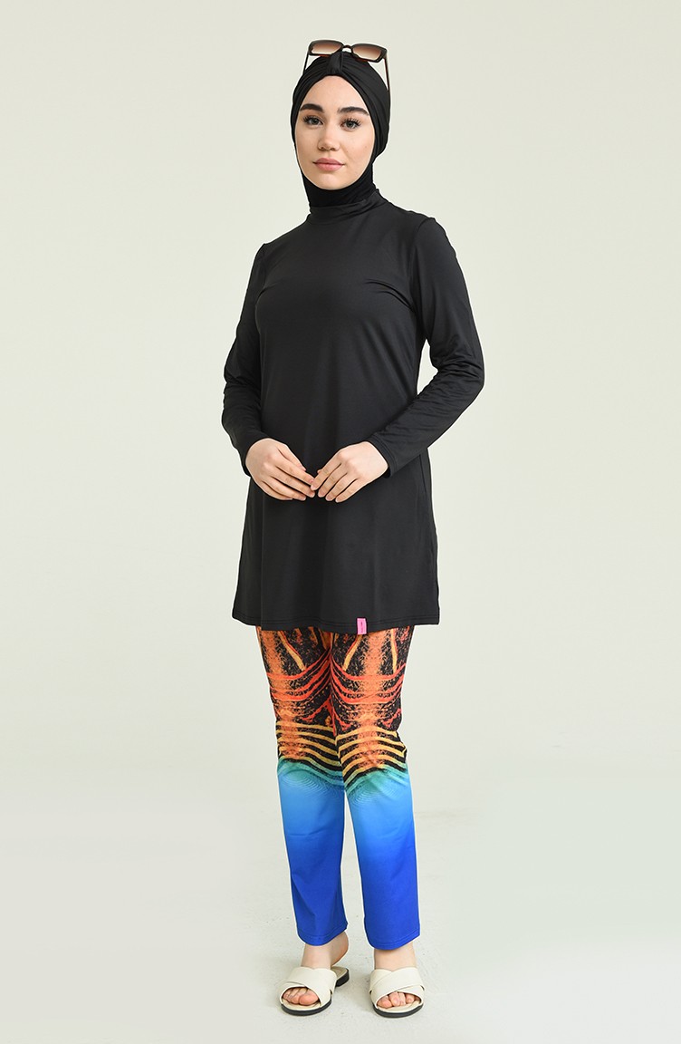 Black Swimsuit Hijab 02158-01 | Sefamerve